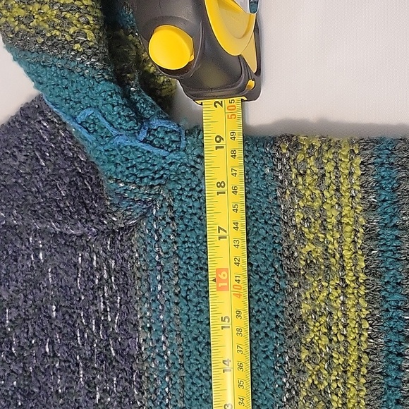 J. JILL Wool Blend Small Snap Closure Nordic Duster Long Cardigan Sweater - Picture 7 of 8